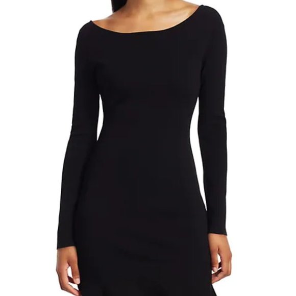 BAILEY 44 Tara Dress in Black Size Medium Long Sleeve Boat Neck Brand New - Picture 4 of 9